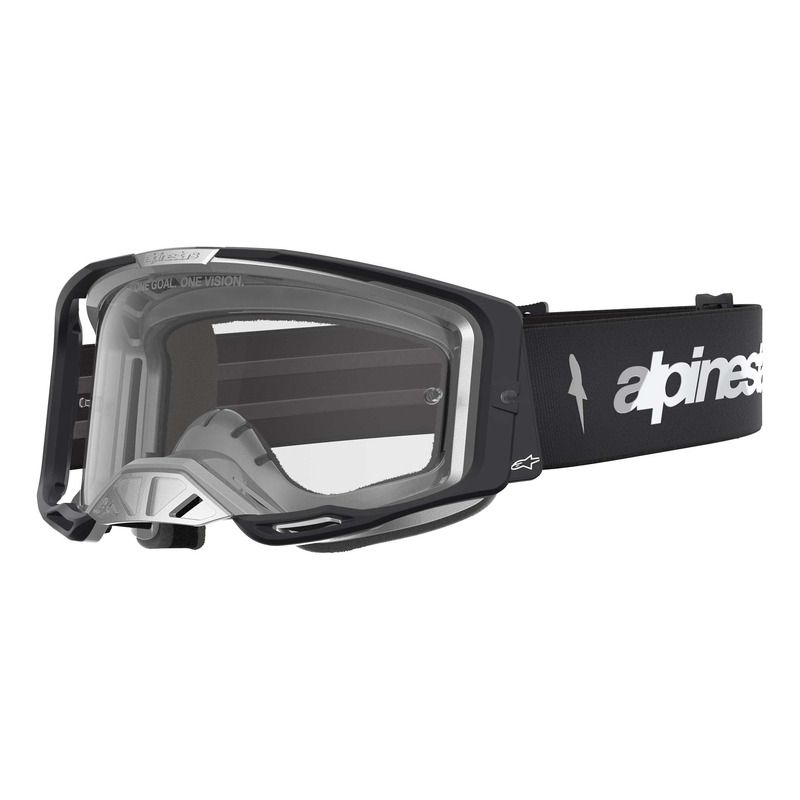 Masque cross Alpinestars Vision 8 Amber white/silver – Clear
