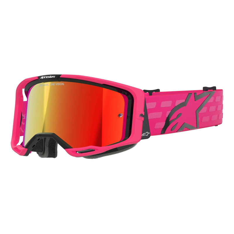 Masque cross Alpinestars Vision 8 Corp pink â   Iridium Red