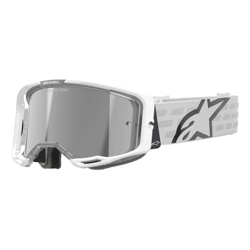 Masque cross Alpinestars Vision 8 Corp white â   Iridium Silver