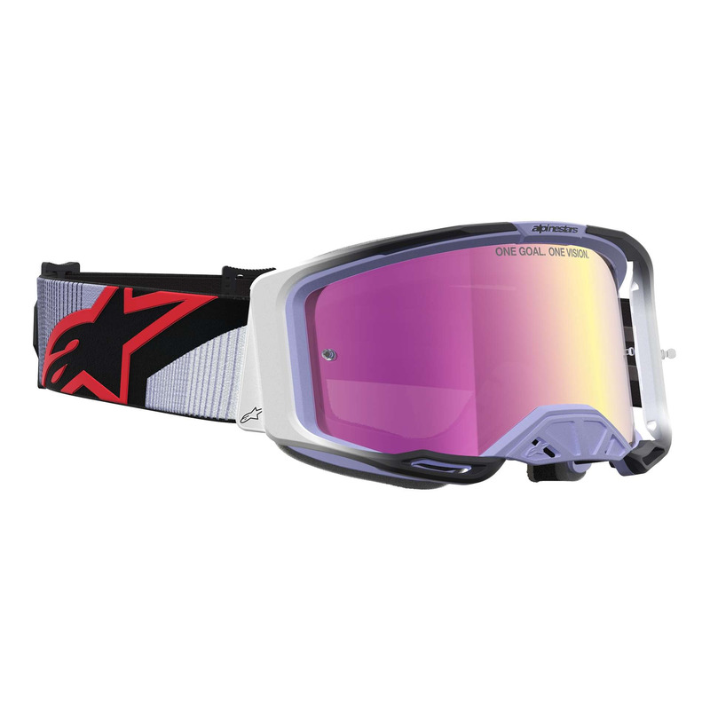 Masque cross Alpinestars Vision 8 Maven lavender/black – Iridium pink