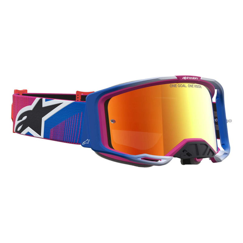 Masque cross Alpinestars Vision 8 Maven fire red/black – Iridium red