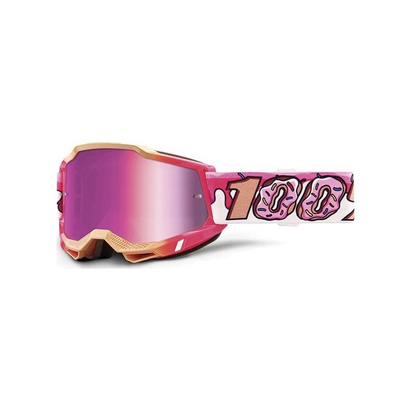 Masque cross enfant 100% Accuri 2 Donut - écran iridium rose