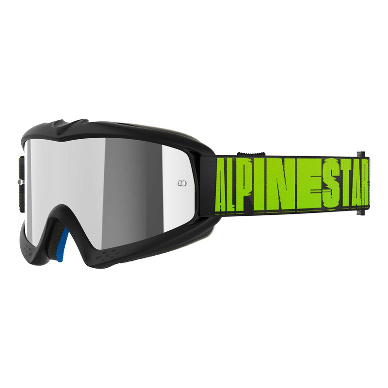 Masque cross enfant Alpinestars Vision Youth Hollow charcoal/yellow fluo – Iridium Silver