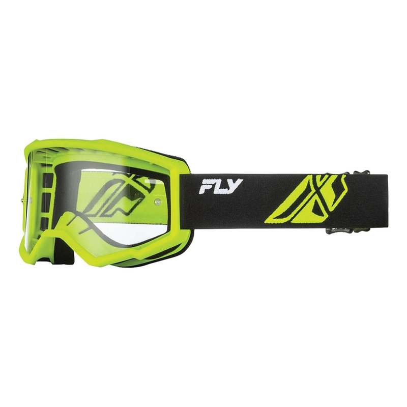 Masque cross Fly Racing Focus black/hi-vis â   Ecran clear