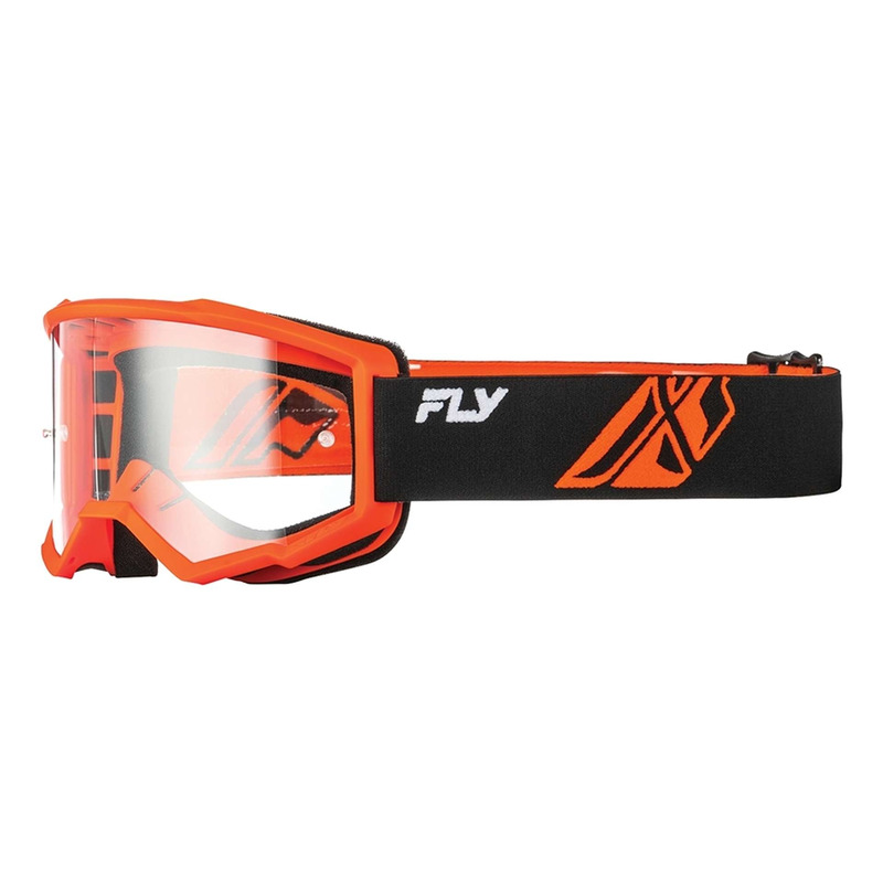 Masque cross Fly Racing Focus black/orange â   Ecran clear