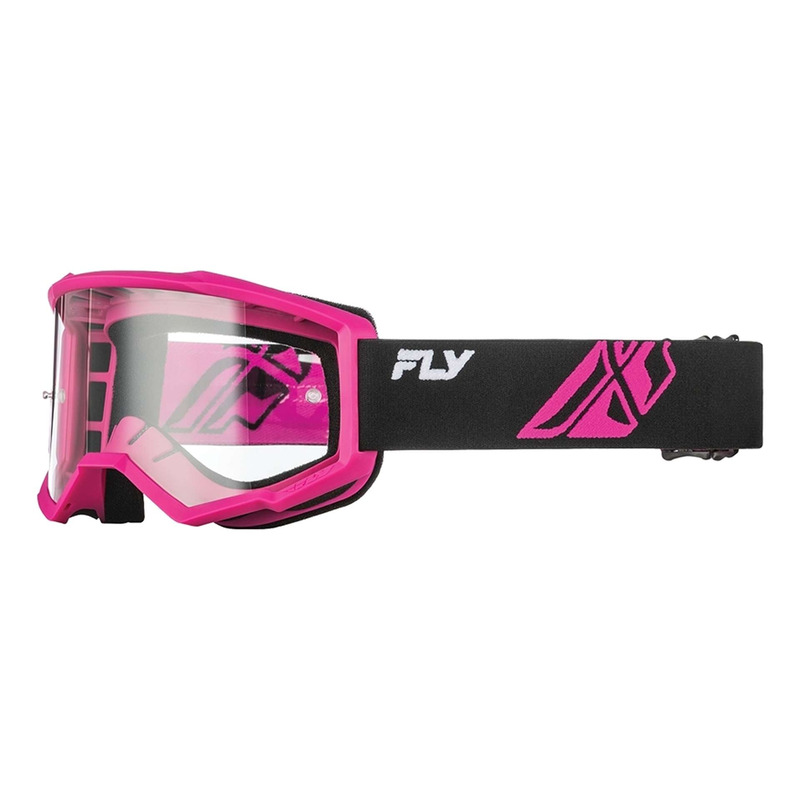 Masque cross Fly Racing Focus black/pink – Ecran clear