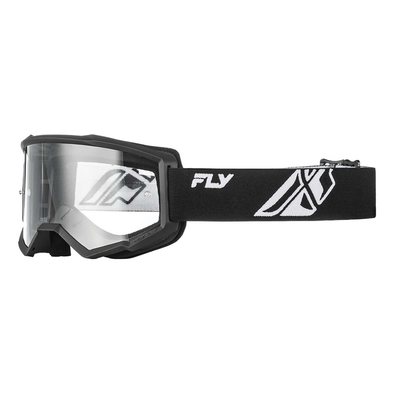 Masque cross Fly Racing Focus black/white â   Ecran clear