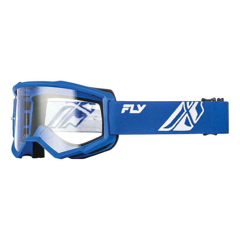 Masque cross Fly Racing Focus blue/black â   Ecran clear