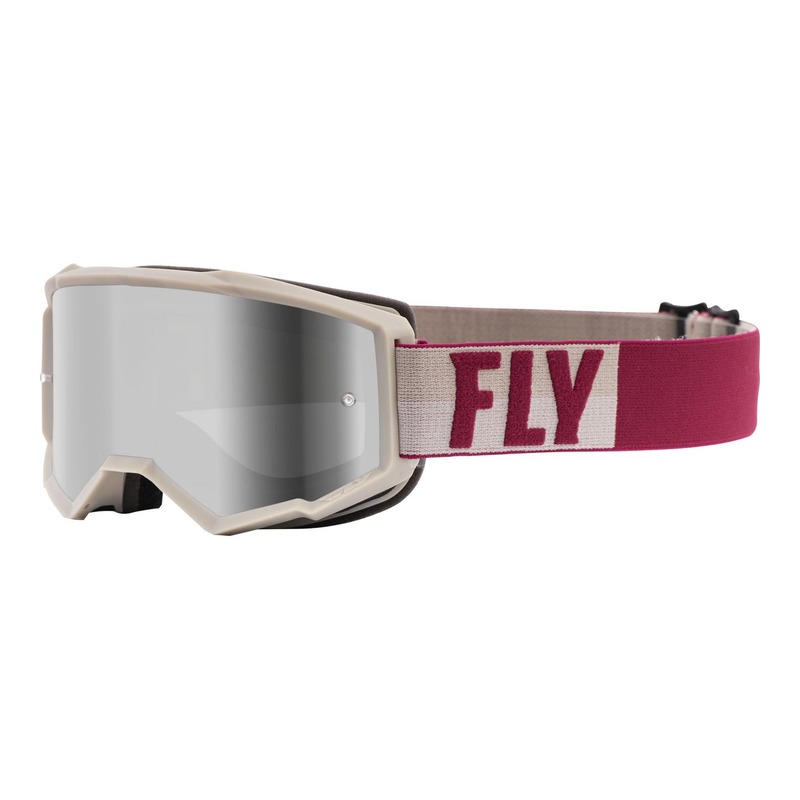 Masque cross Fly Racing Zone noir stone/berry écran iridium argent