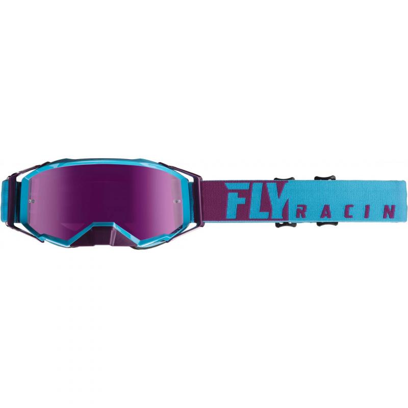 Masque cross Fly Racing Zone Pro 2019 pourpre/bleu clair