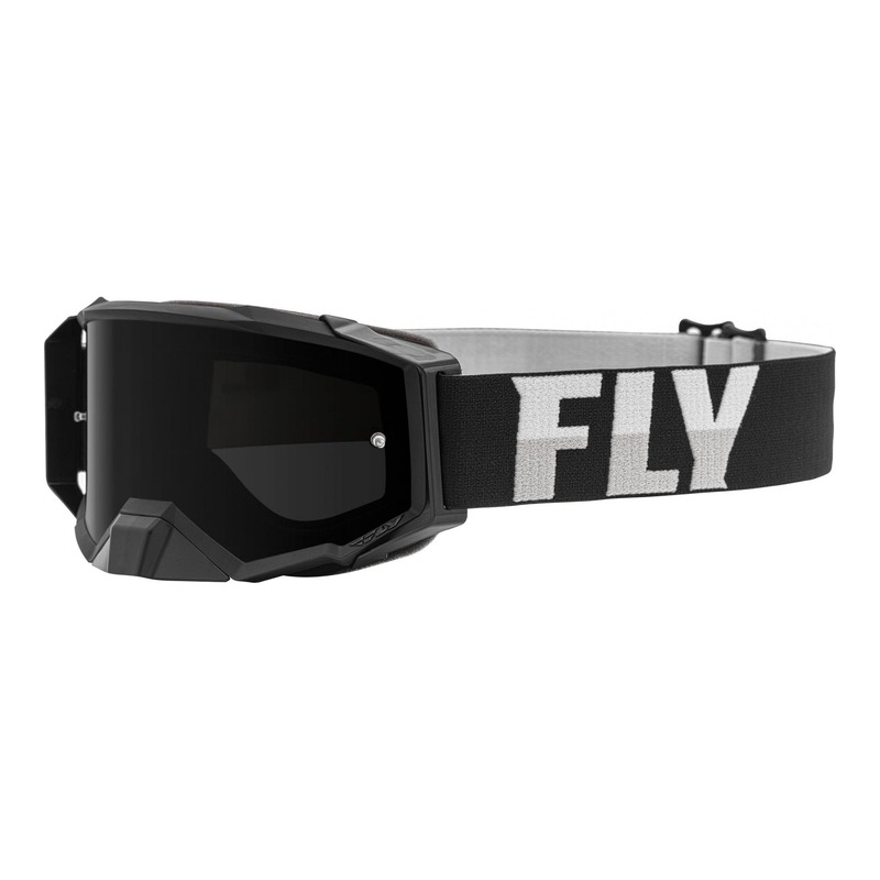 Masque cross Fly Racing Zone Pro noir/blanc écran fumé foncé