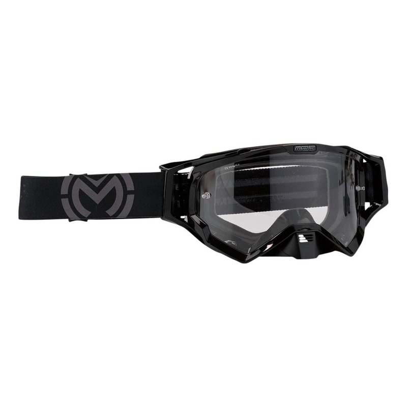 Masque cross Moose Racing XCR Galaxy noir – écran clair
