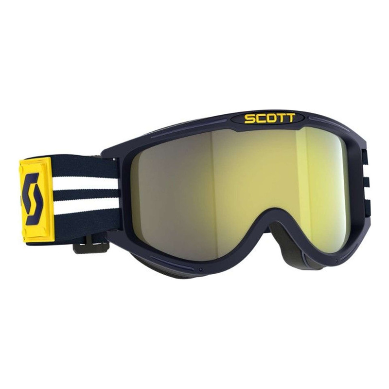 Masque cross Scott 89X Era blue/white â   yellow chrome works