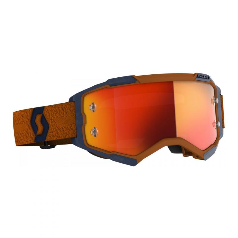 Masque cross Scott Fury orange gris foncé- écran chrome orange