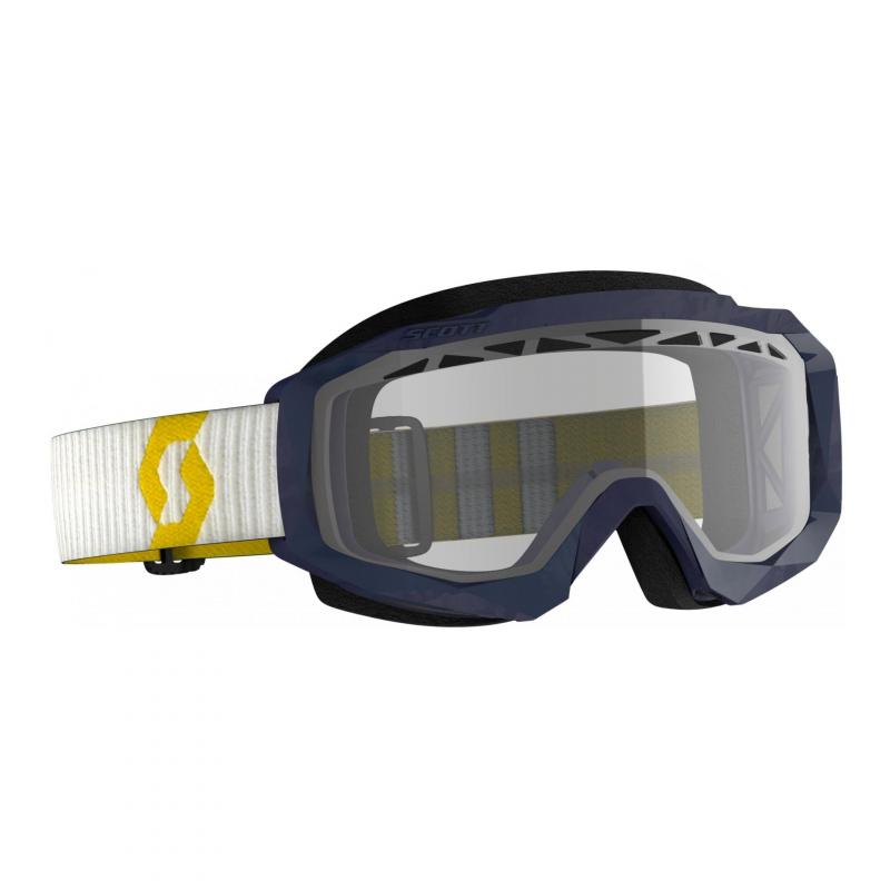 Masque cross Scott Hustle X MX Enduro jaune/bleu- écran transparent