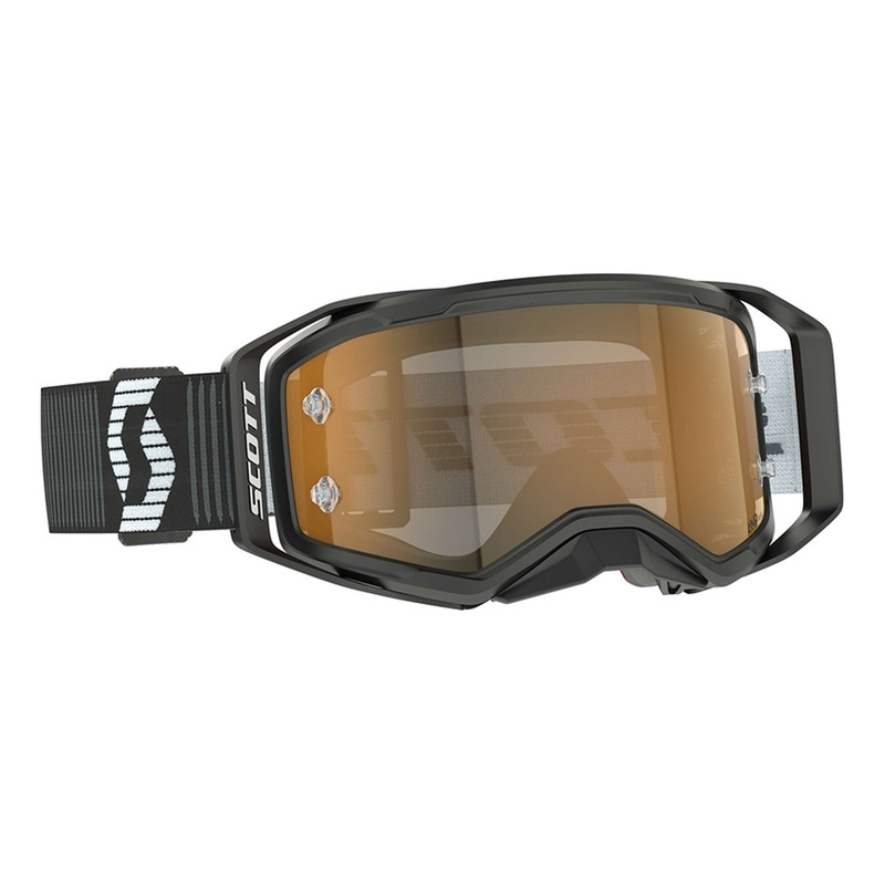 Masque cross Scott Prospect 2.0 AMP Chrome black/white – Écran iridium or works