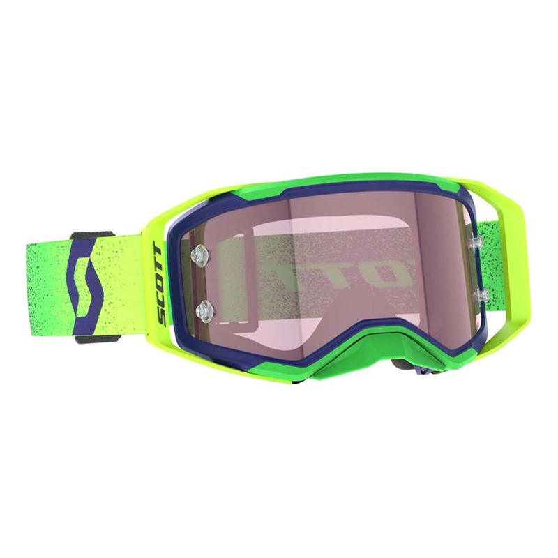 Masque cross Scott Prospect 2.0 AMP Midnight Purple/Safety Yellow - écran rose