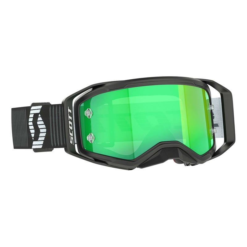 Masque cross Scott Prospect 2.0 black/white – Écran green chrome works