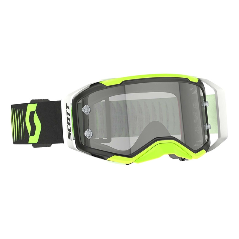 Masque cross Scott Prospect 2.0 LS doppler black/neon yellow – Écran light sensitive grey works