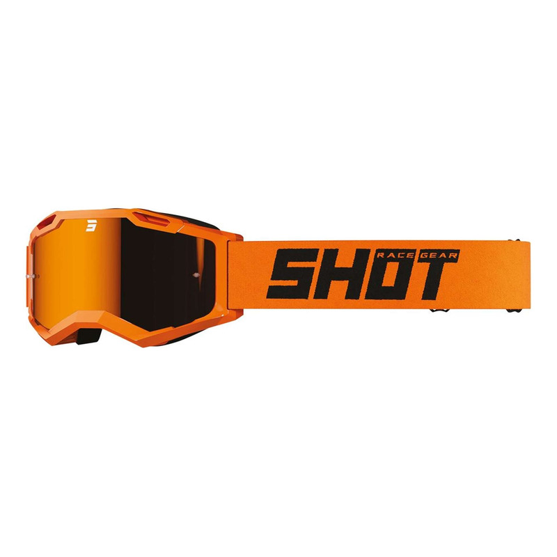 Masque cross Shot Assault 2.0 Solid iridium neon orange glossy