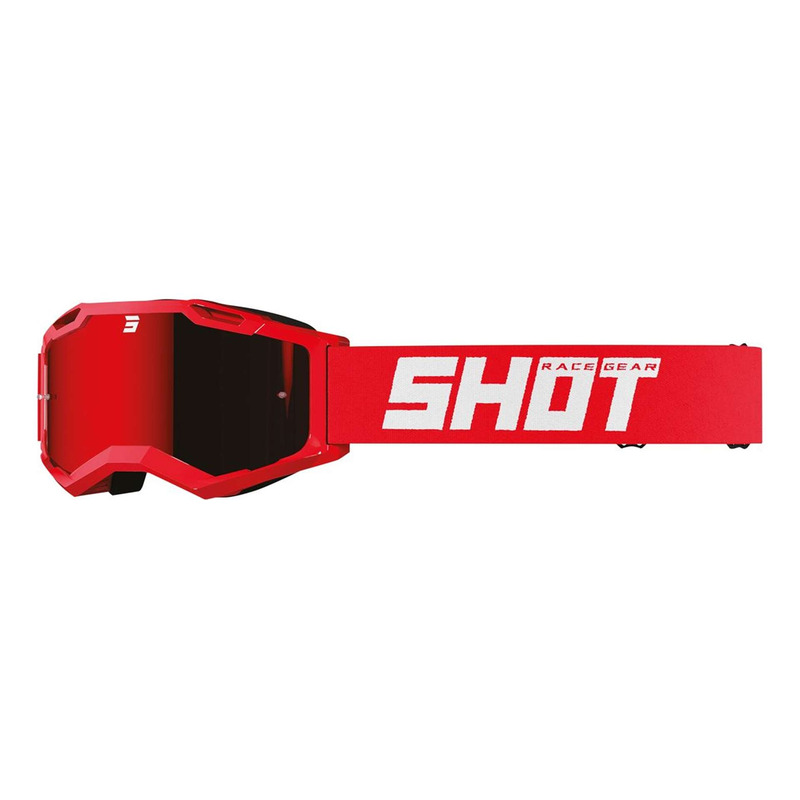Masque cross Shot Assault 2.0 Solid iridium red glossy