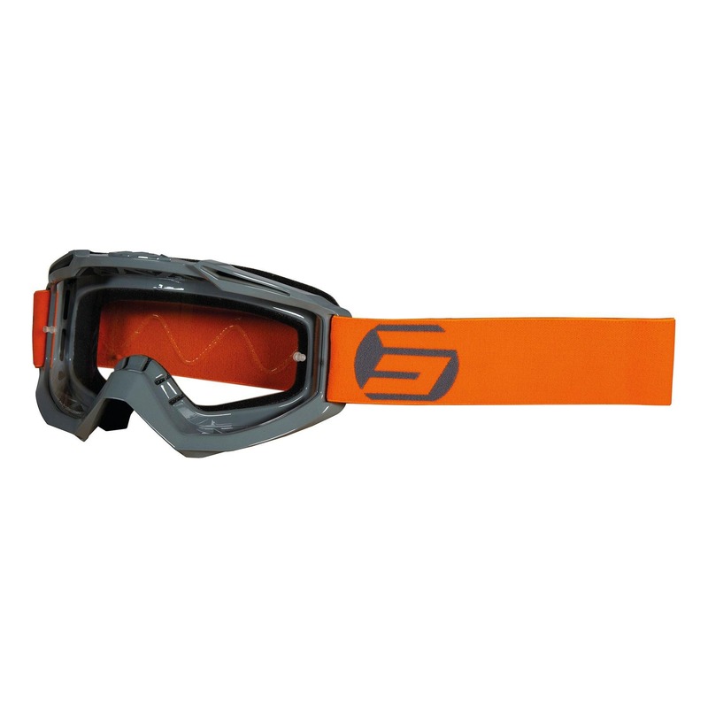 Masque cross Shot Assault Symbol brillant gris/orange