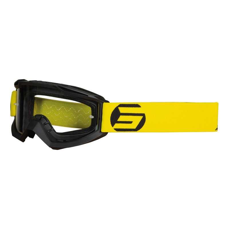 Masque cross Shot Assault Symbol mat noir/jaune