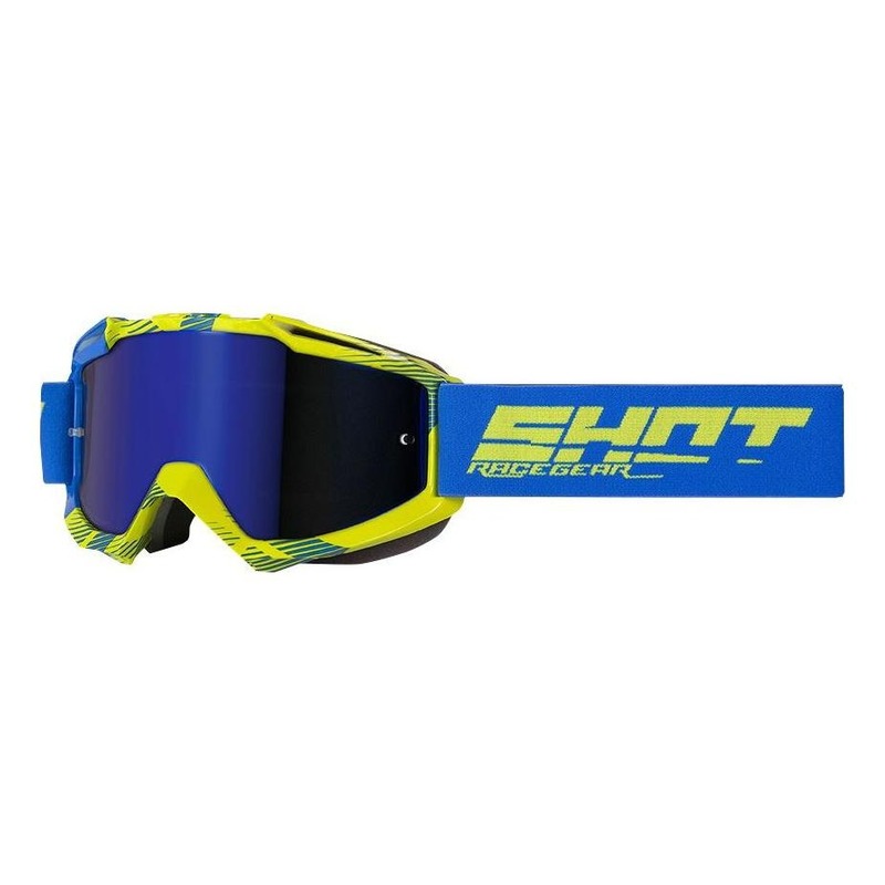 Masque cross Shot Iris Jet brillant cyan/jaune