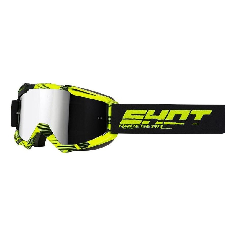 Masque cross Shot Iris Jet brillant noir/jaune fluo