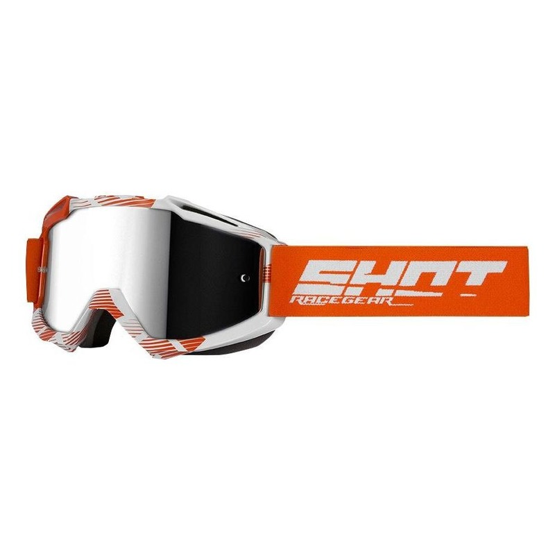 Masque cross Shot Iris Jet brillant orange/blanc