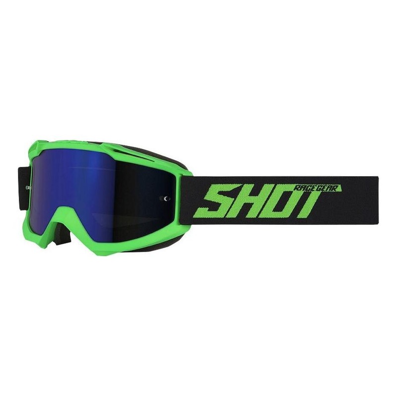 Masque cross Shot Iris Solid mat vert fluo