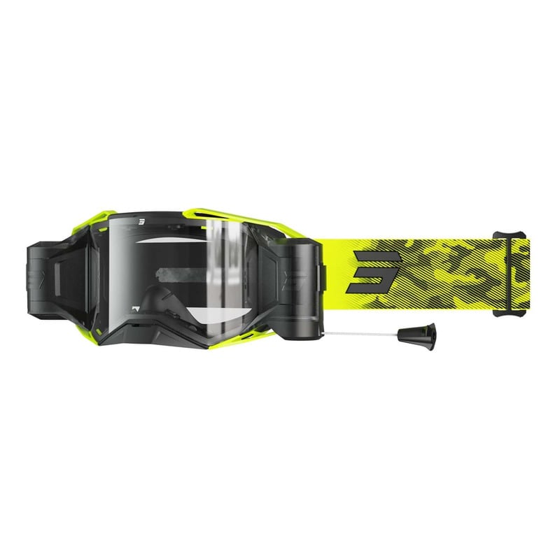 Masque cross Shot Lite Roll-Off Patrol neon yellow matt