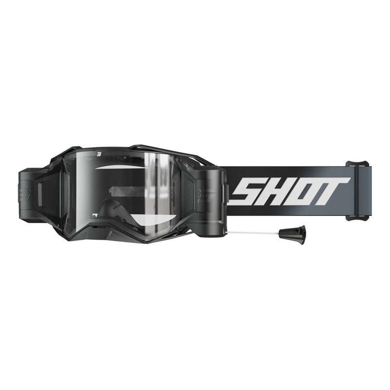 Masque cross Shot Lite Roll-Off Solid black matt