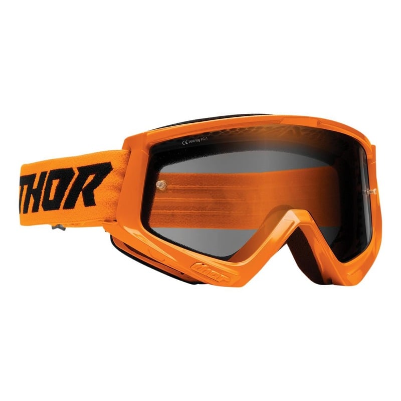 Masque cross Thor Combat Sand orange fluo- écran transparent