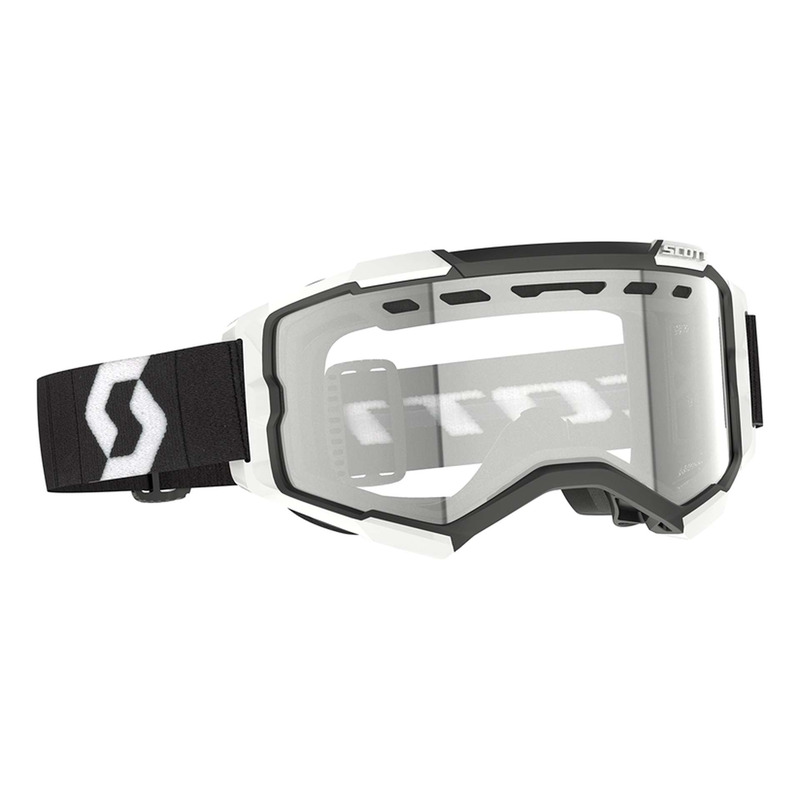 Masque enduro Scott Fury Enduro black/white – Écran clair S0