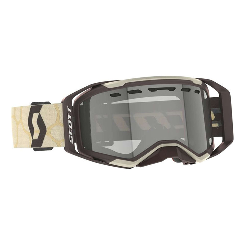 Masque Enduro Scott Prospect 2.0 ls desert beige/dirt brown - écran light sensitive grey