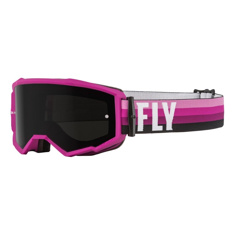 Masque Fly Racing Zone rose/noir- écran fumé foncé