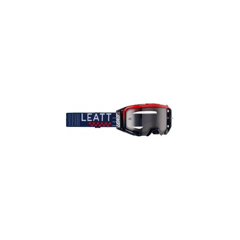 Masque Leatt Velocity 5.5 bleu/blanc/rouge - Écran gris clair 58%