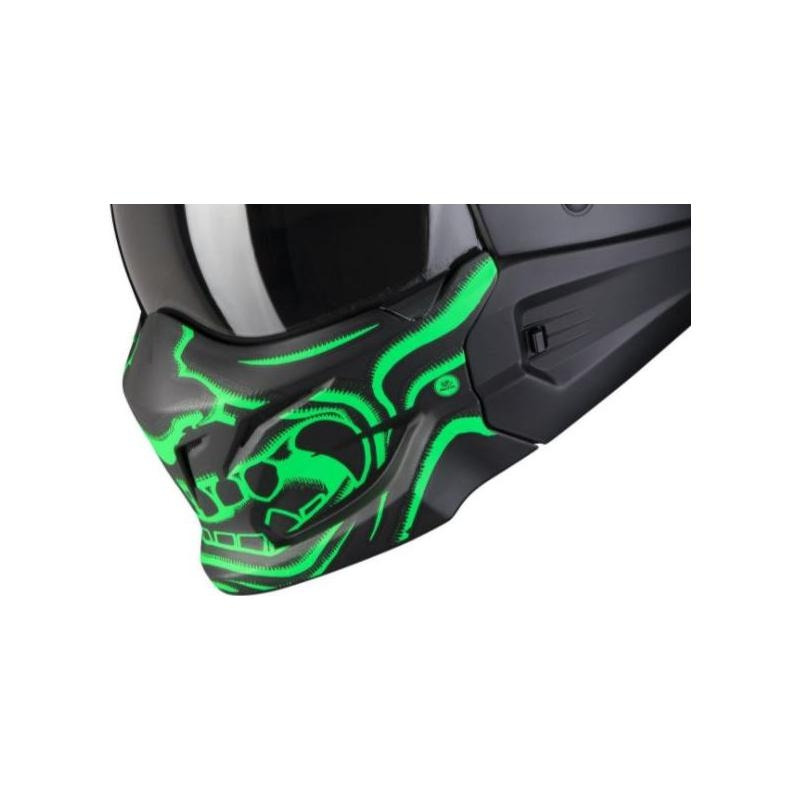 Masque Scorpion Exo-Combat Evo Samurai noir/vert mat