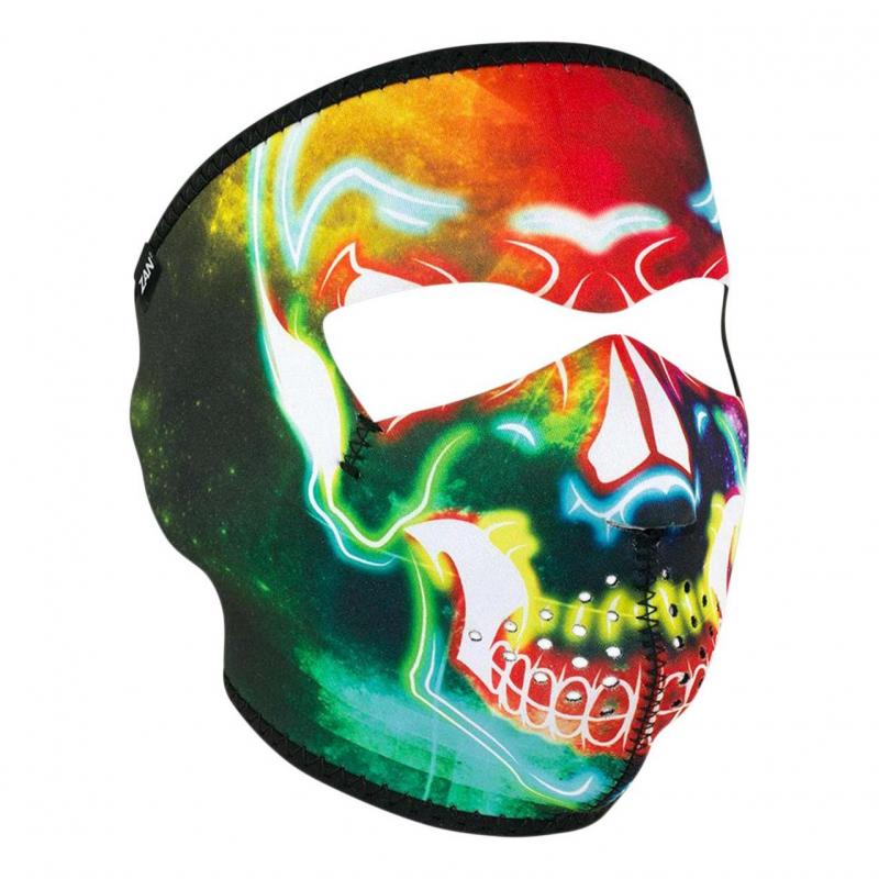 Masque Zan Headgear Tête de mort Néon multicolore
