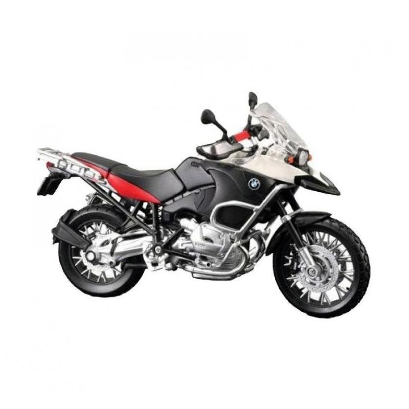 Miniature BMW R1200GS 1:12 NewRay blanc/rouge
