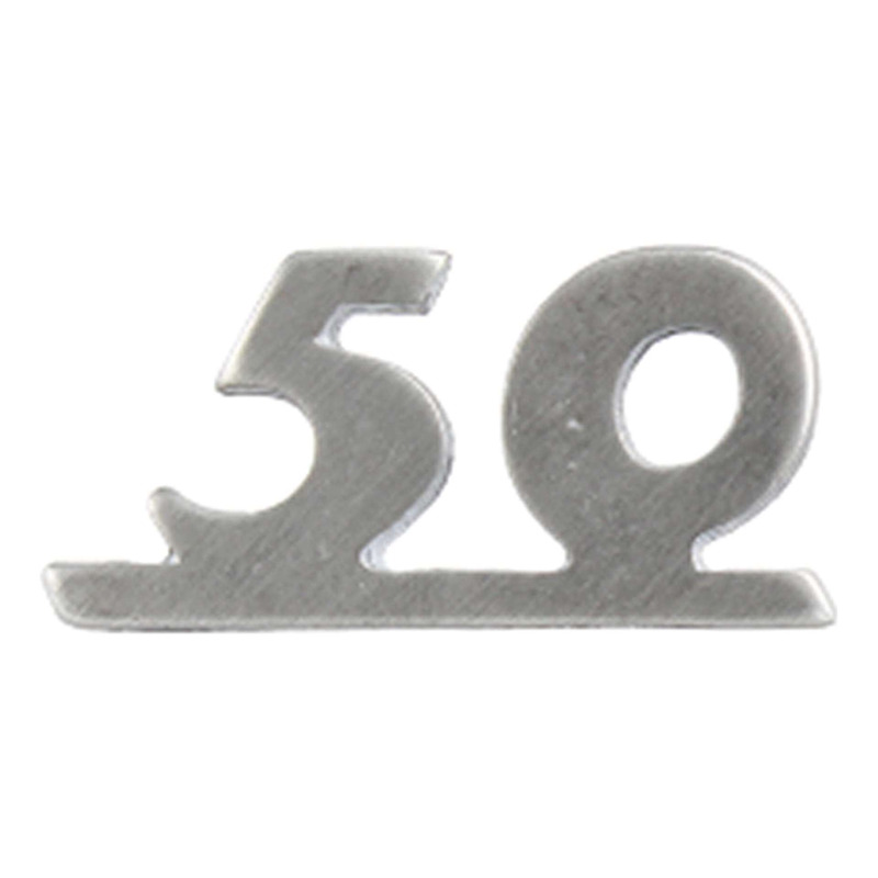 Monogramme RMS aluminium 35x15 argent 50