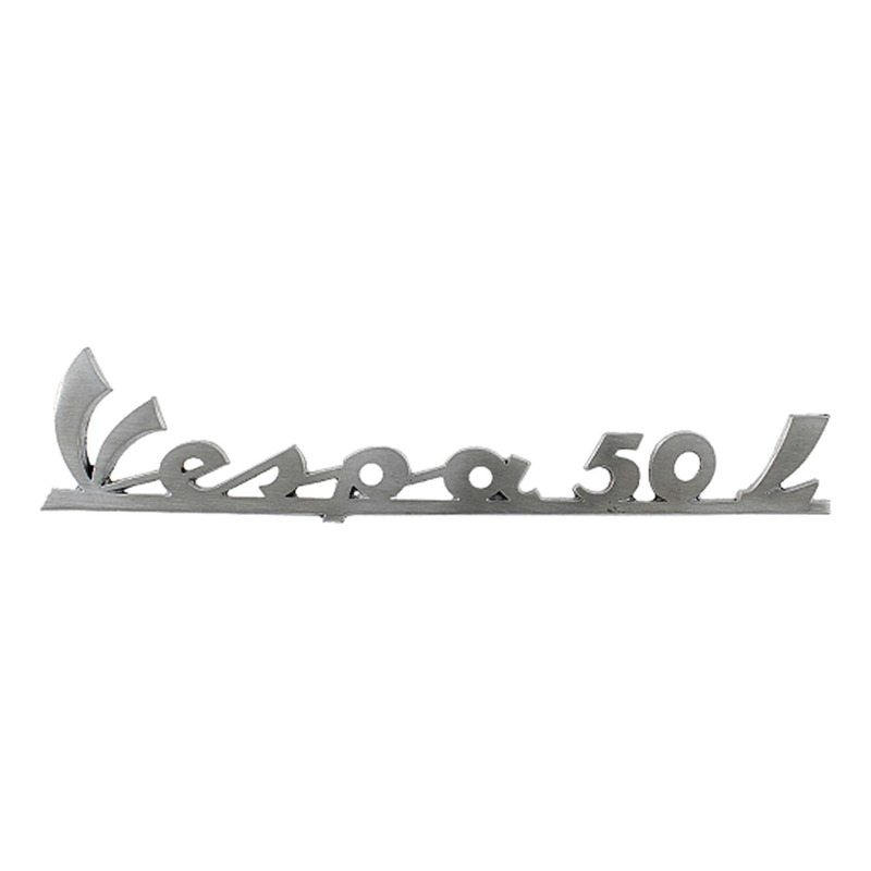 Monogramme RMS aluminium 35x15 argent Vespa 50 L