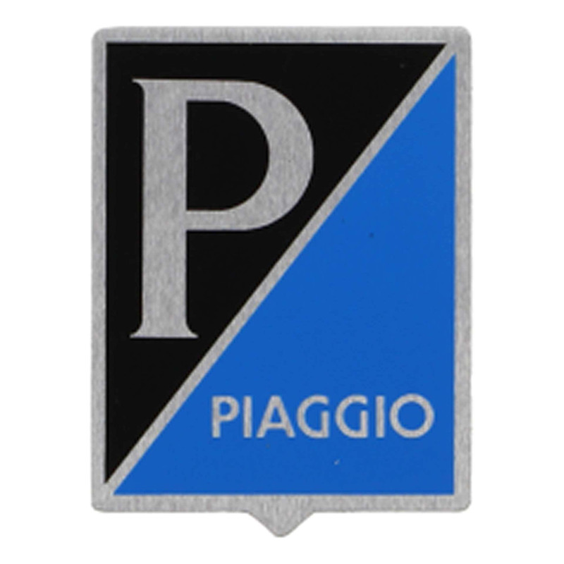 Monogramme RMS aluminium adhésif noir/bleu Piaggio