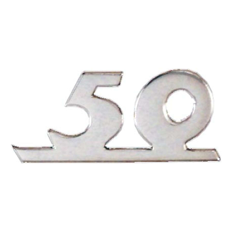 Monogramme RMS aluminium argent chromé 50