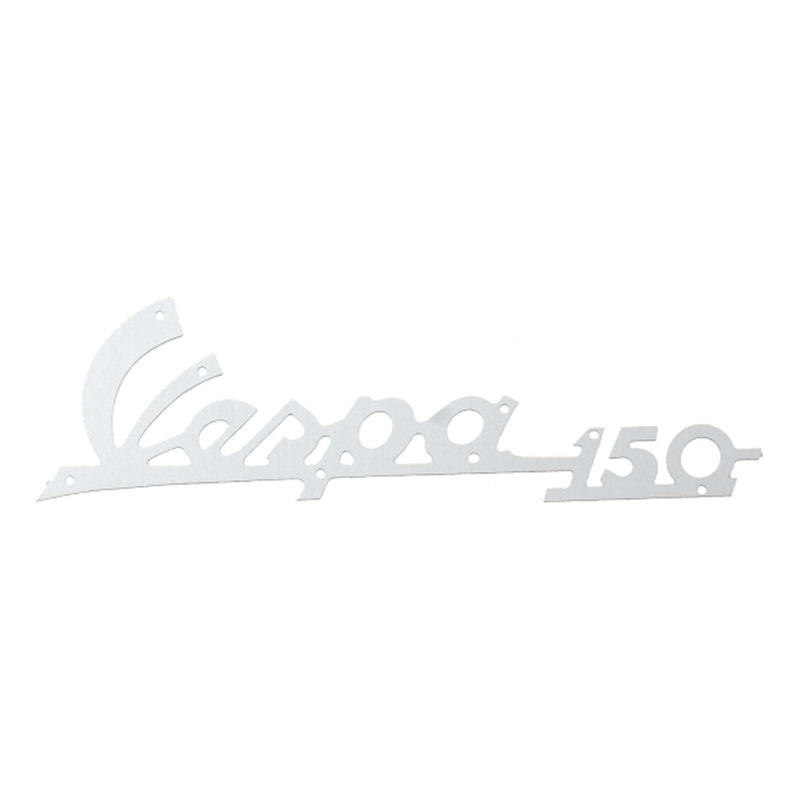 Monogramme RMS aluminium argent chromé Vespa 150