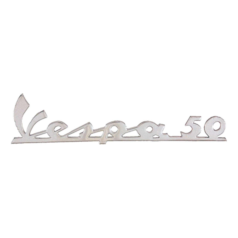 Monogramme RMS aluminium argent chromé Vespa 50
