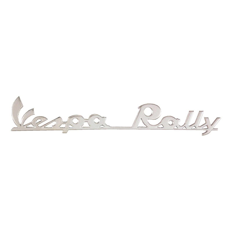 Monogramme RMS aluminium argent chromé Vespa Rally