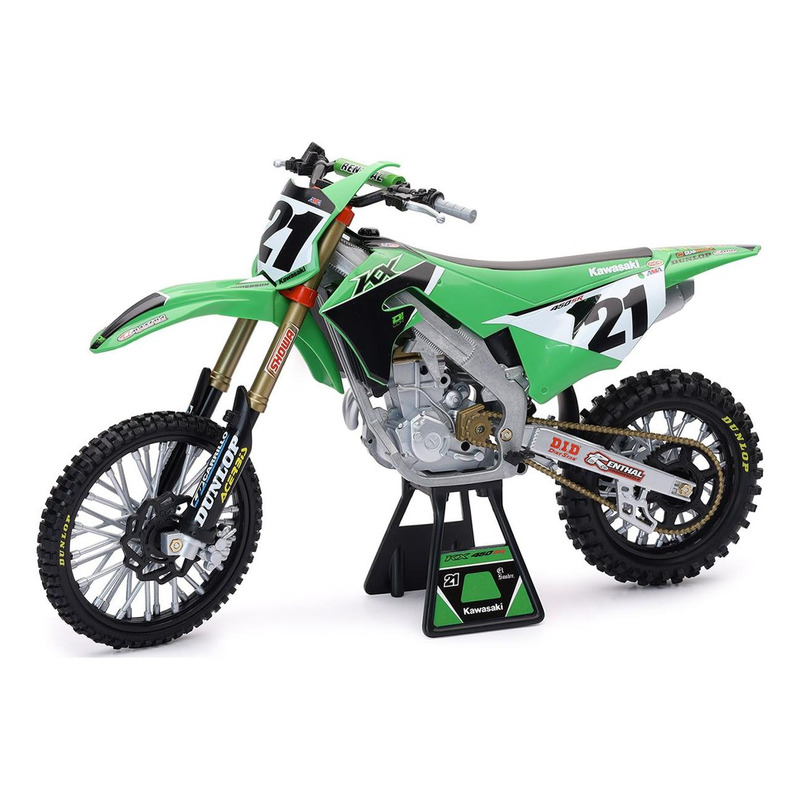 Moto miniature New Ray Kawasaki 450 KX Jason ANDERSON Ã chelle 1/6Â°
