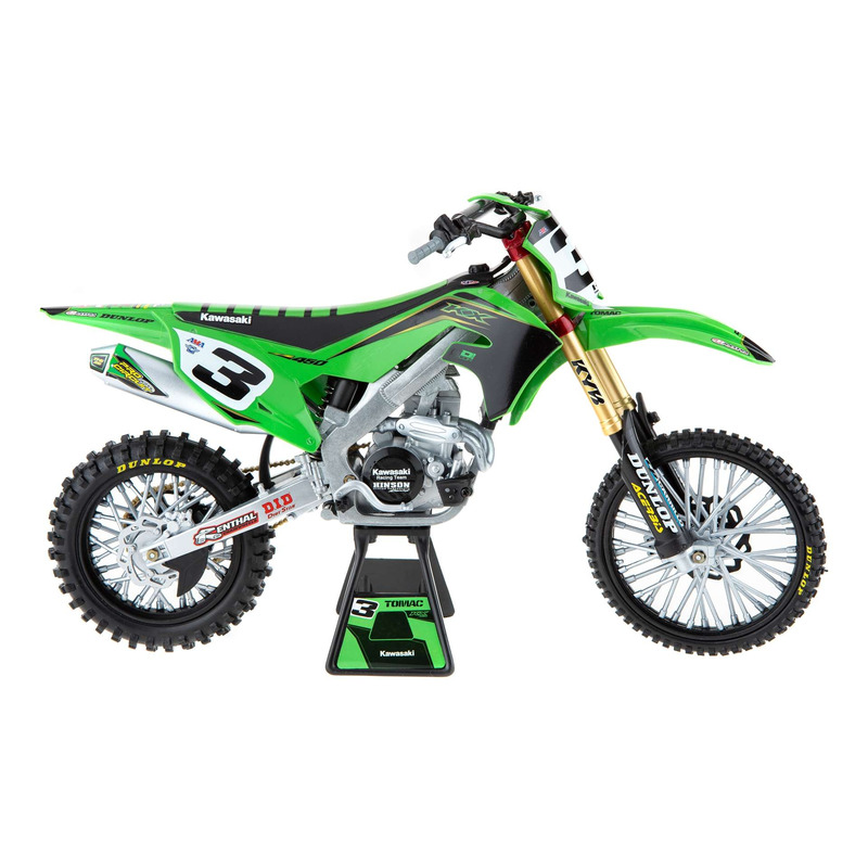 Moto miniature New Ray Kawasaki 450 KXF TOMAC 1/6°